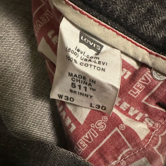Levi’s 511 slim 30x30 dark grey - Picture 2 of 2